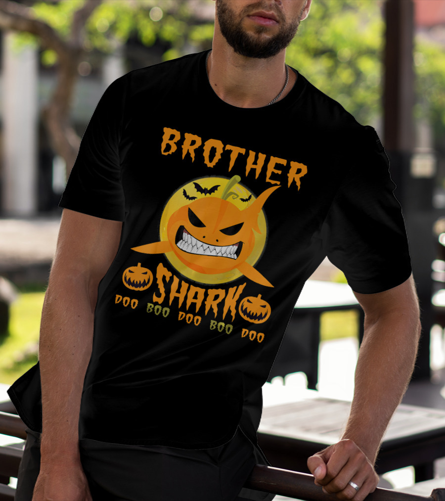 Brother Shark Doo Boo Boo Pumpkin Halloween T-Shirt