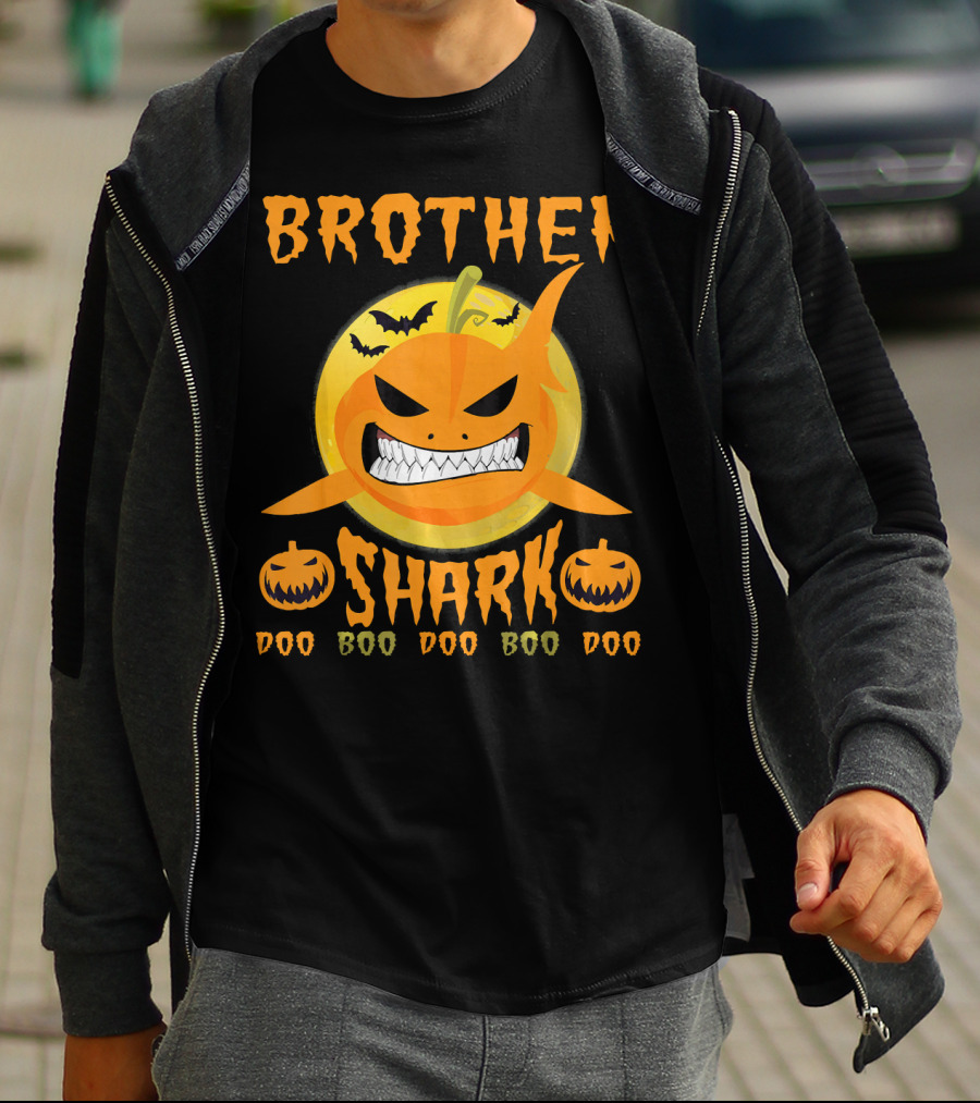 Brother Shark Doo Boo Boo Pumpkin Halloween T-Shirt