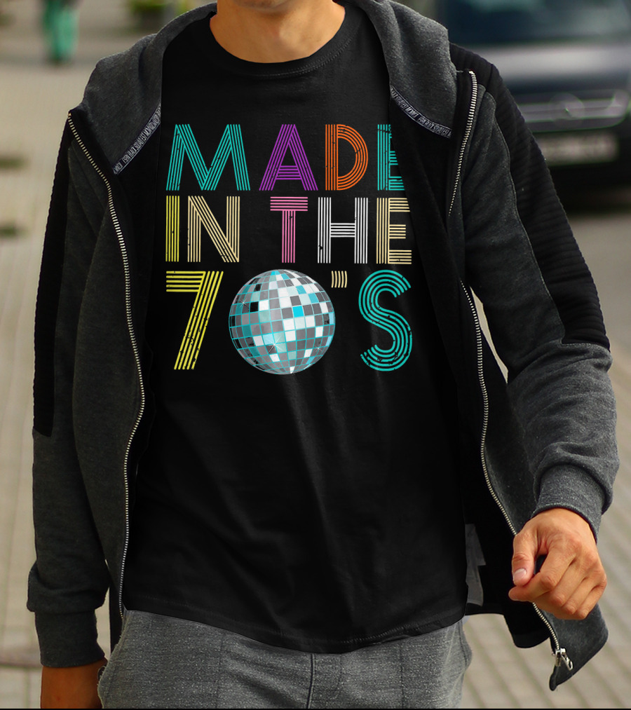 Made In The 70's Disco Ball Style Retro Costume T-Shirt