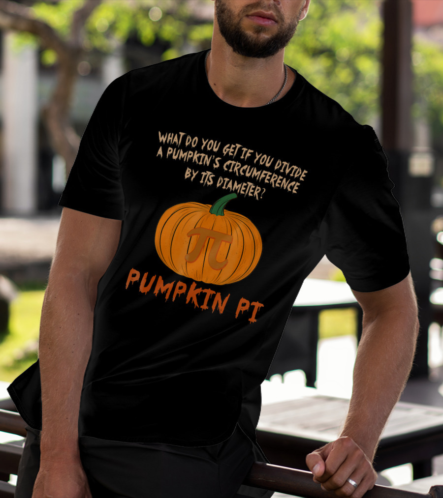 Pumpkin Pi Funny Math Lovers Halloween Pun T-Shirt