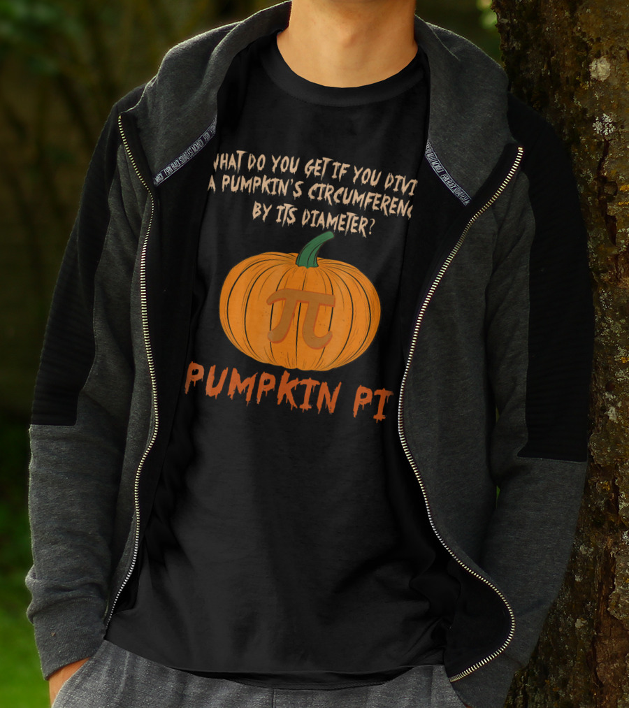 Pumpkin Pi Funny Math Lovers Halloween Pun T-Shirt