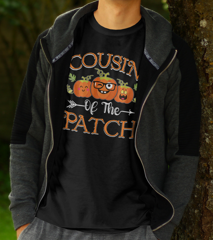 Cousin Of The Patch Pumpkins With Cute Faces And Glasses T-Shirt