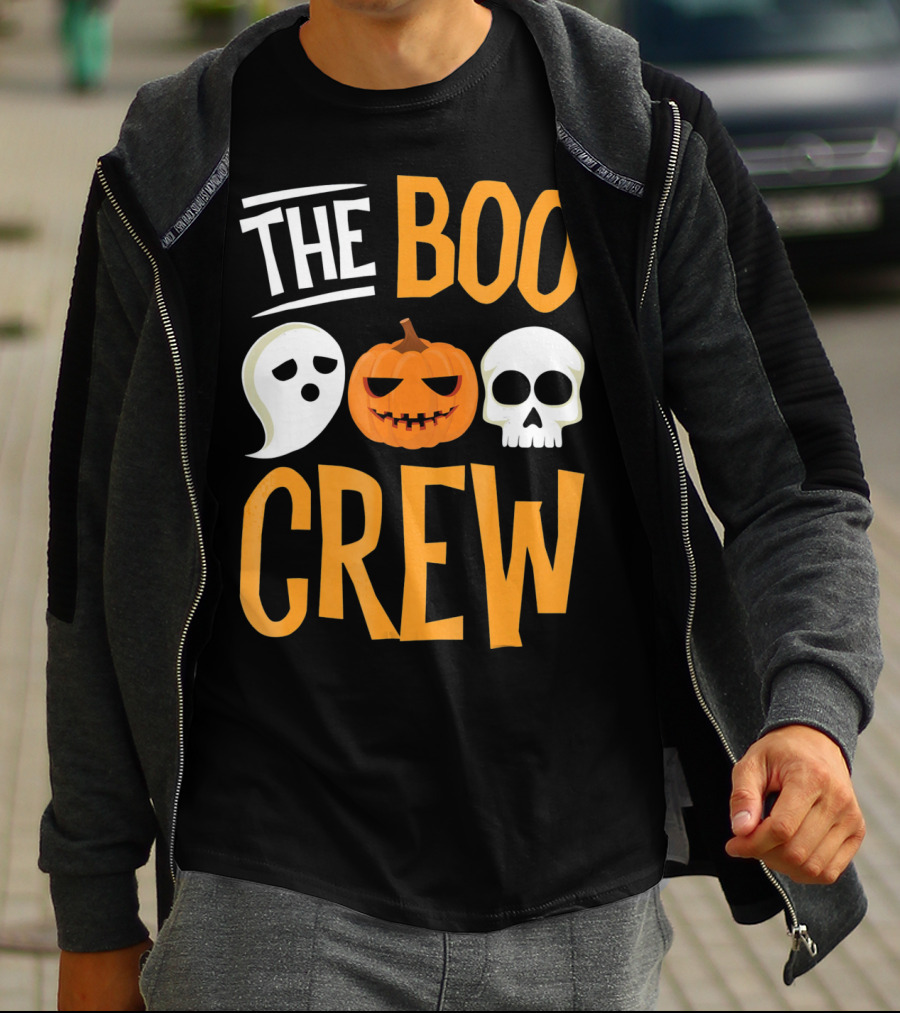 The Boo Crew Ghost Pumpkin Skull Halloween T-Shirt
