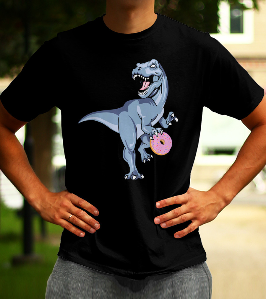 Dinosaur Donut Dino Doughnut Sprinkles T-Rex T-Shirt