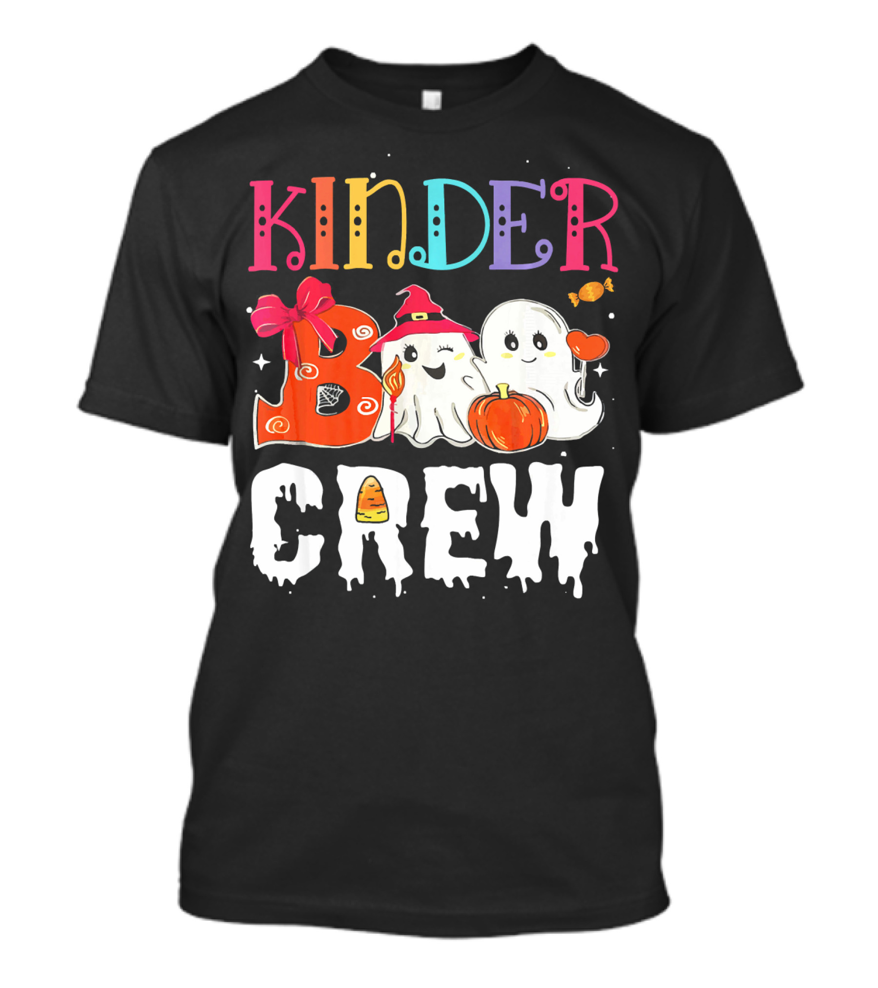 Kinder Boo Crew Halloween Ghosts Candy Pumpkin T-Shirt