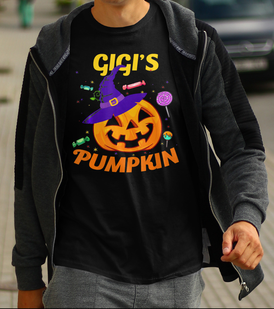 Gigi's Pumpkin Halloween Candy Witch Hat Toddler T-Shirt