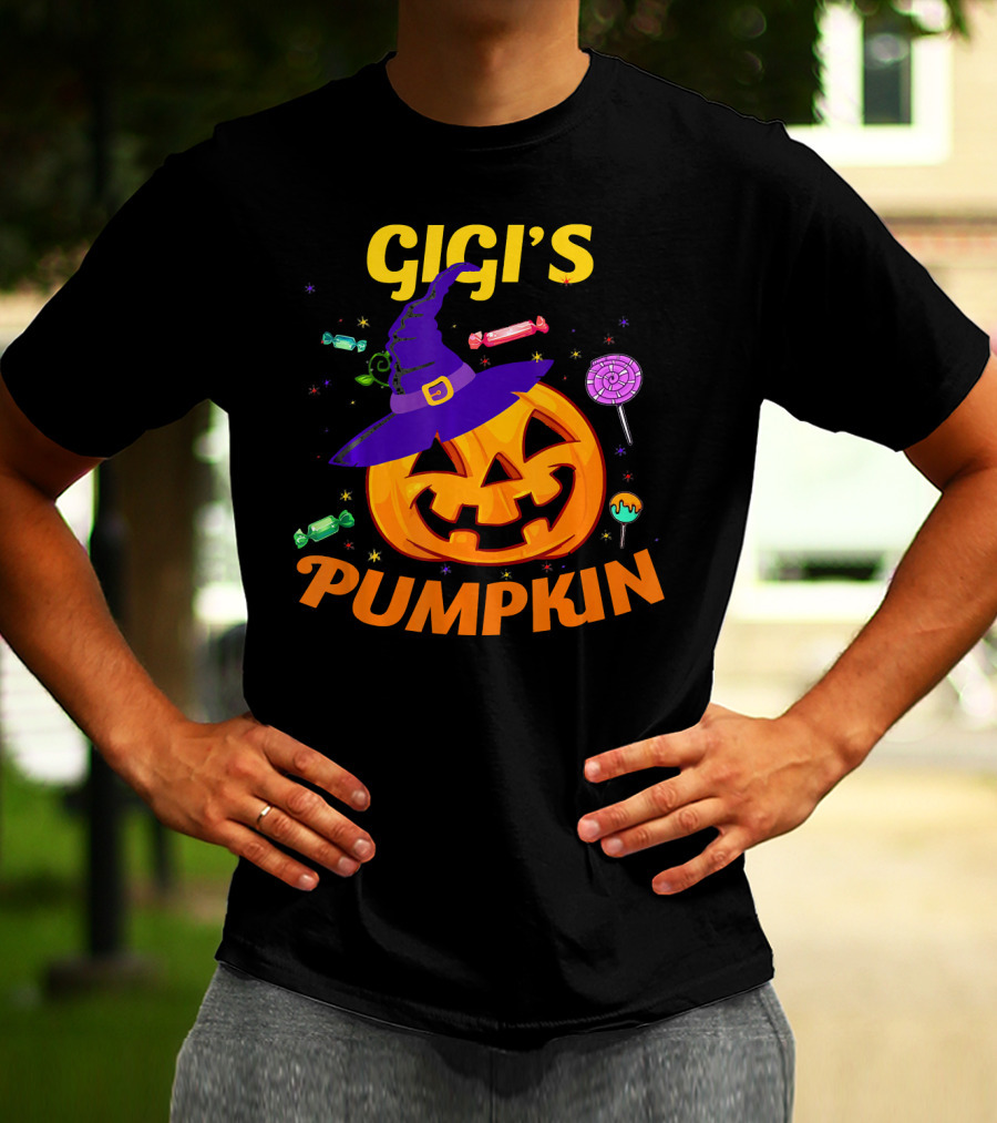 Gigi's Pumpkin Halloween Candy Witch Hat Toddler T-Shirt