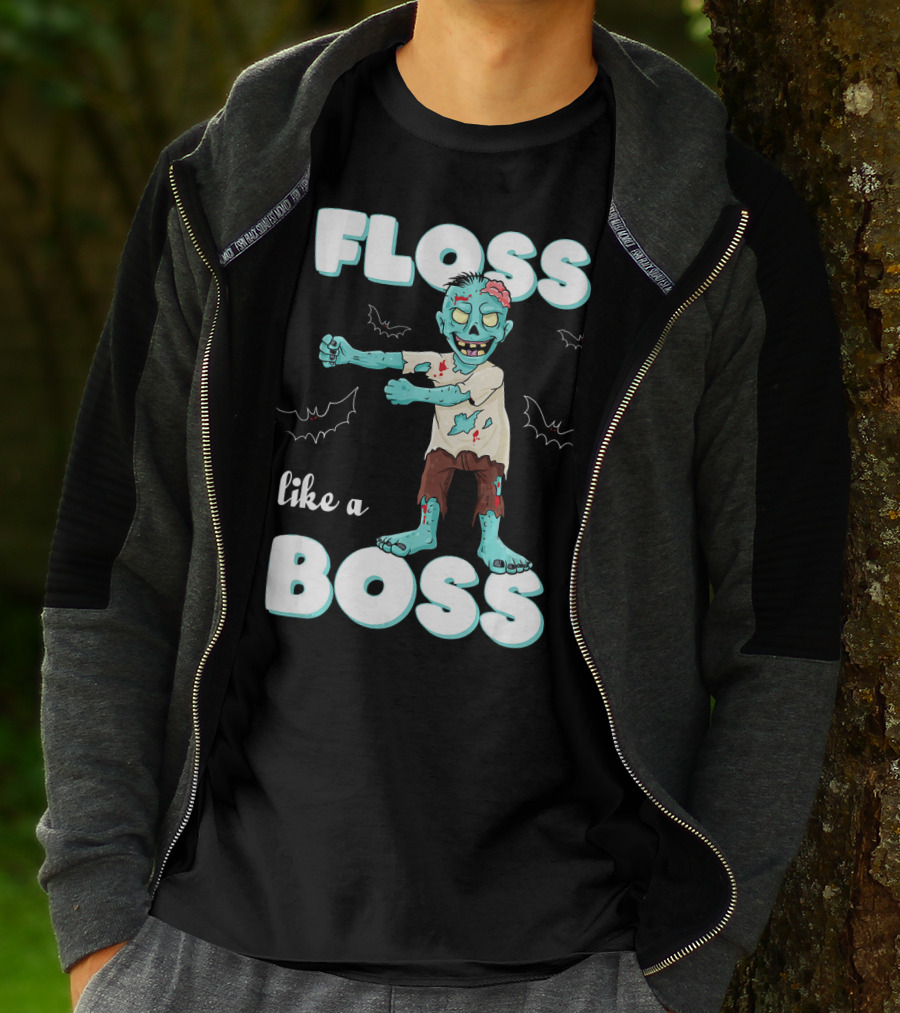 Floss Like A Boss Zombie Dancing With Bats T-Shirt