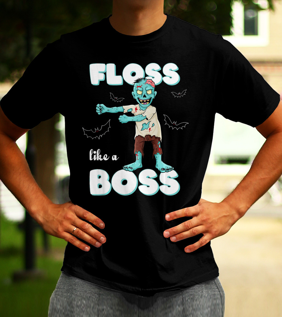 Floss Like A Boss Zombie Dancing With Bats T-Shirt