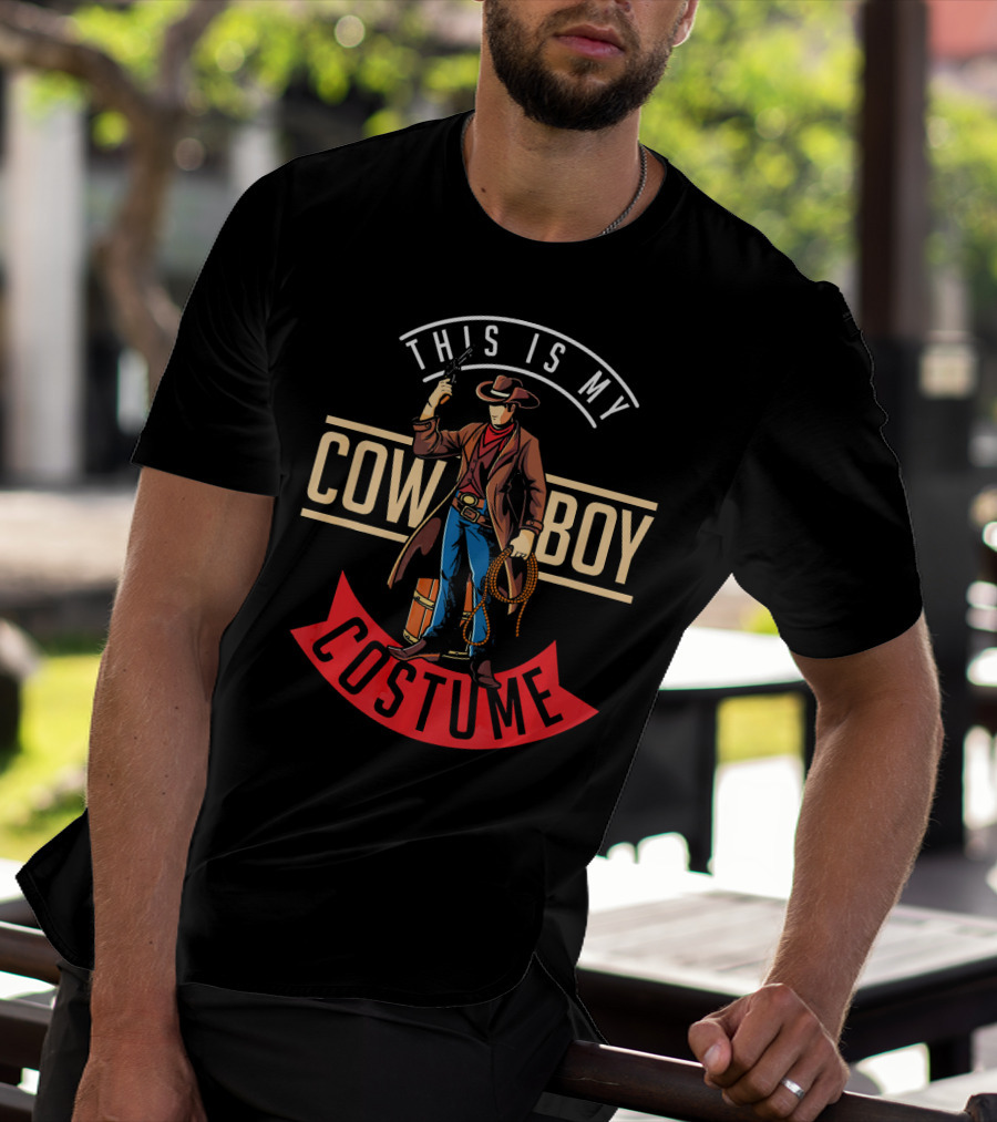 This Is My Cowboy Costume Halloween Western T-Shirt