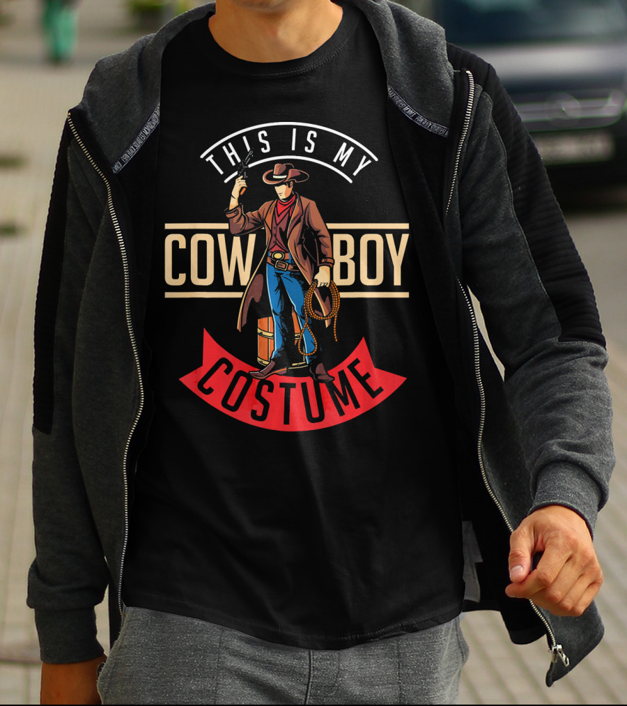 This Is My Cowboy Costume Halloween Western T-Shirt