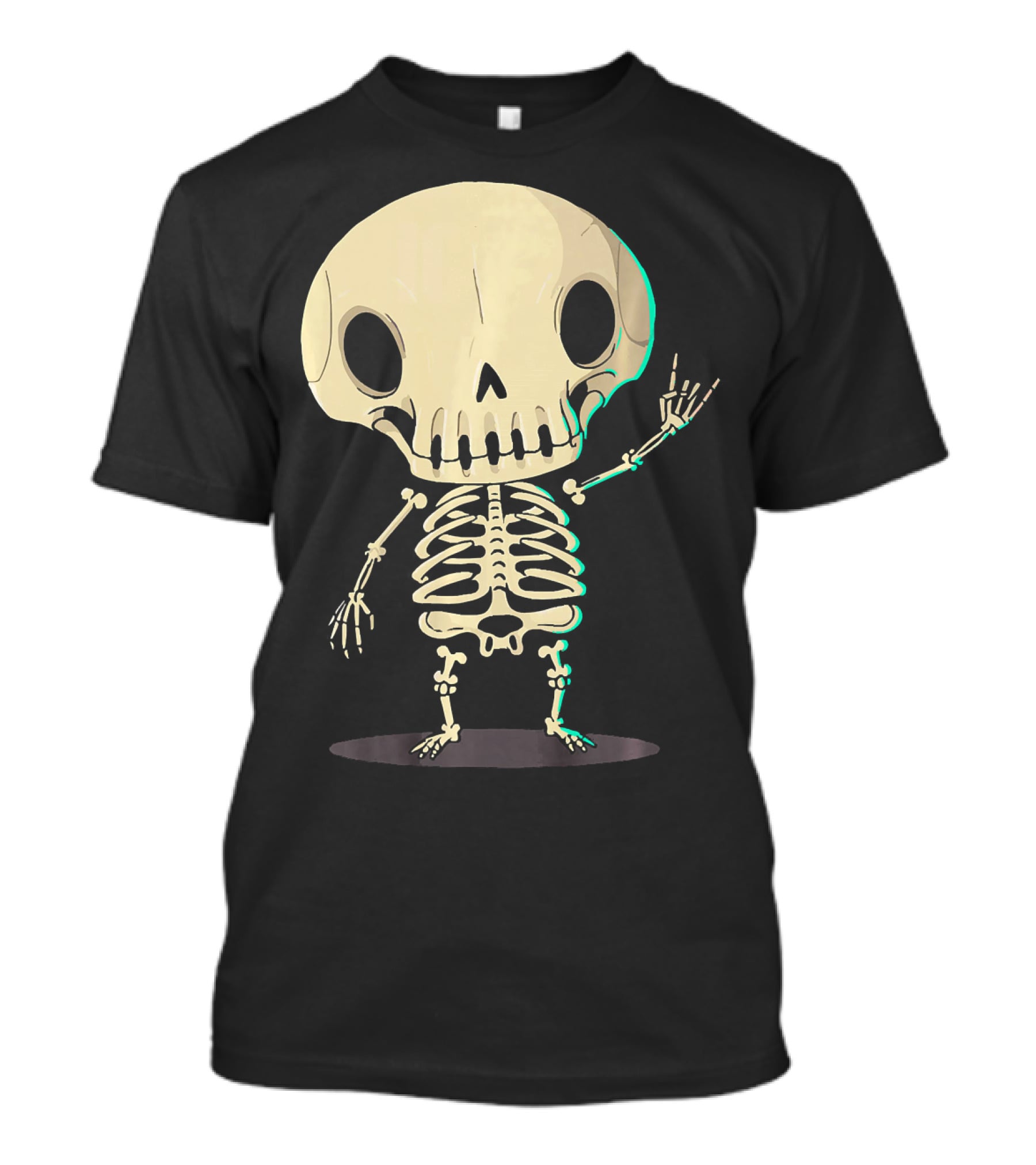 SKELETON Halloween Costume Rib Cute Skull Bones T-Shirt