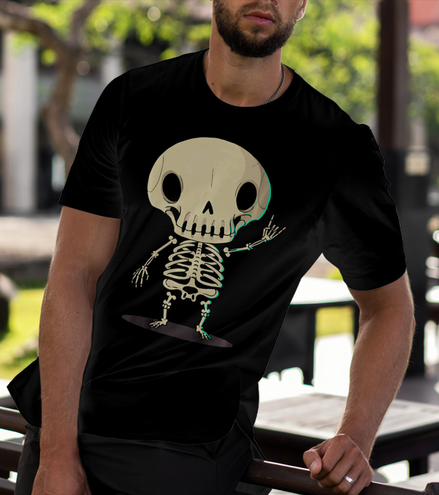 SKELETON Halloween Costume Rib Cute Skull Bones T-Shirt
