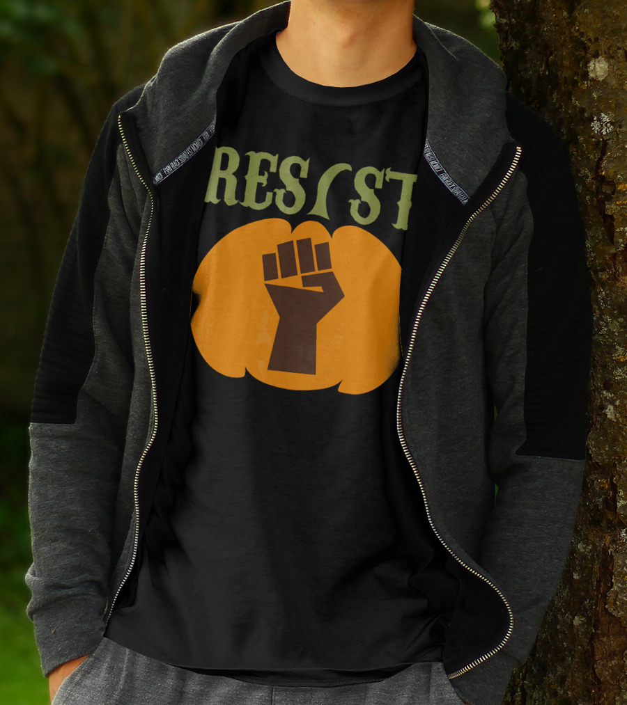 Resist Halloween Pumpkin Fist Political T-Shirt