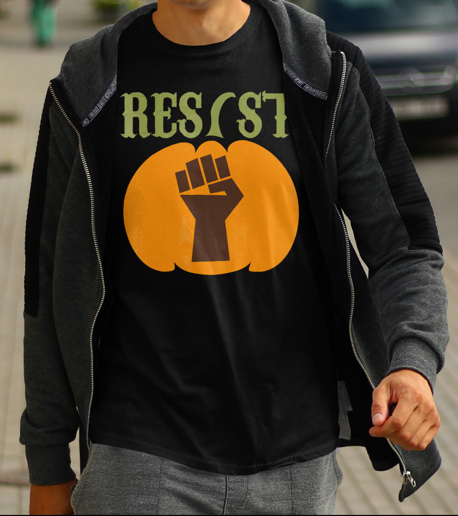 Resist Halloween Pumpkin Fist Political T-Shirt