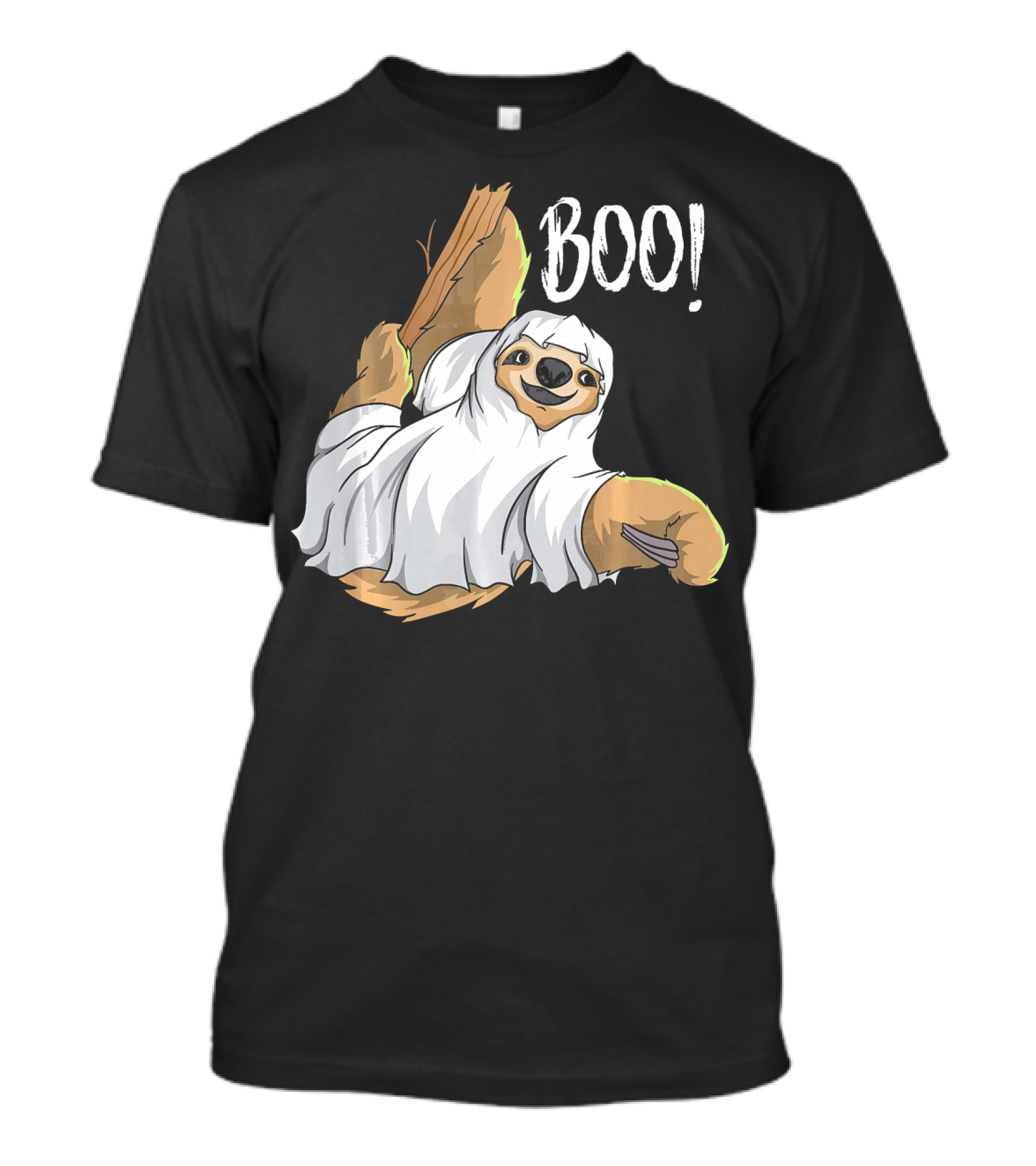 Boo Hanging Sloth Ghost Costume Funny Sloth T-Shirt