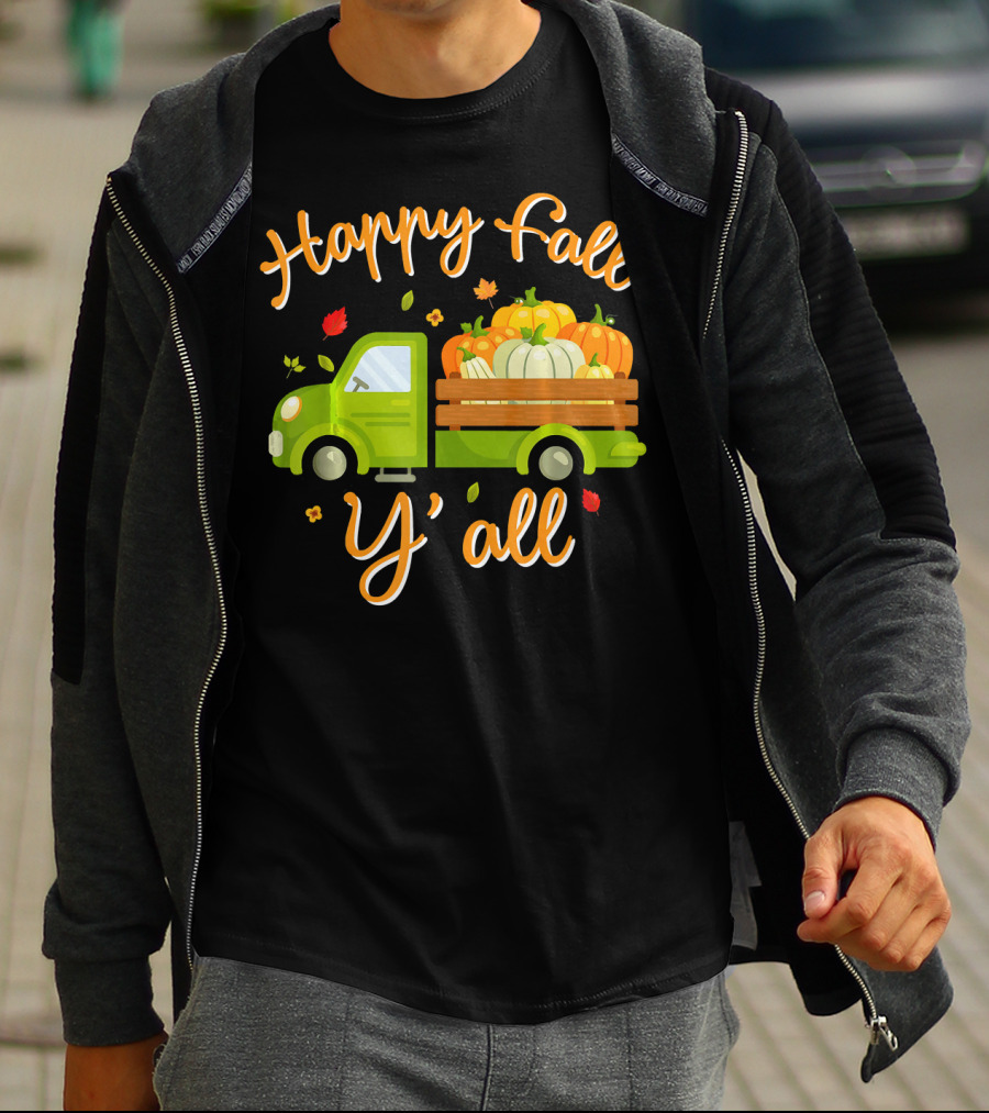 Happy Fall Y'all Pumpkin Truck Costume T-Shirt