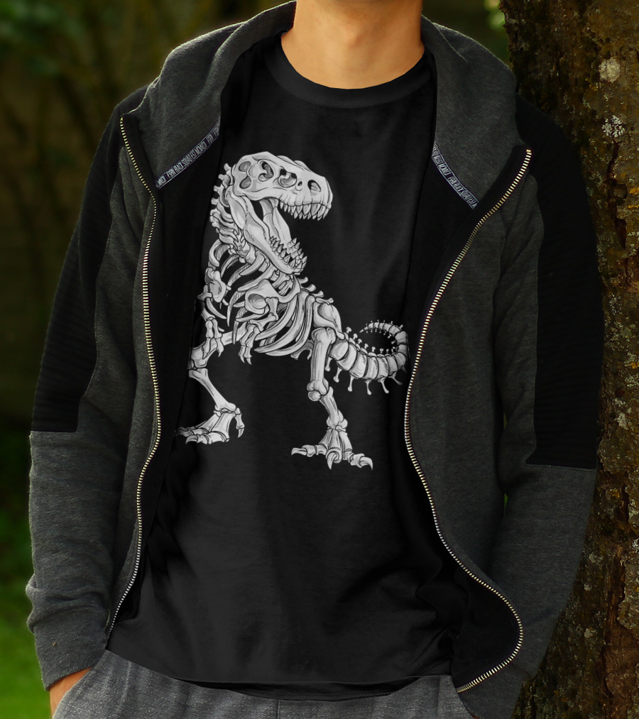 Halloween Dinosaur Skeleton T-Shirt