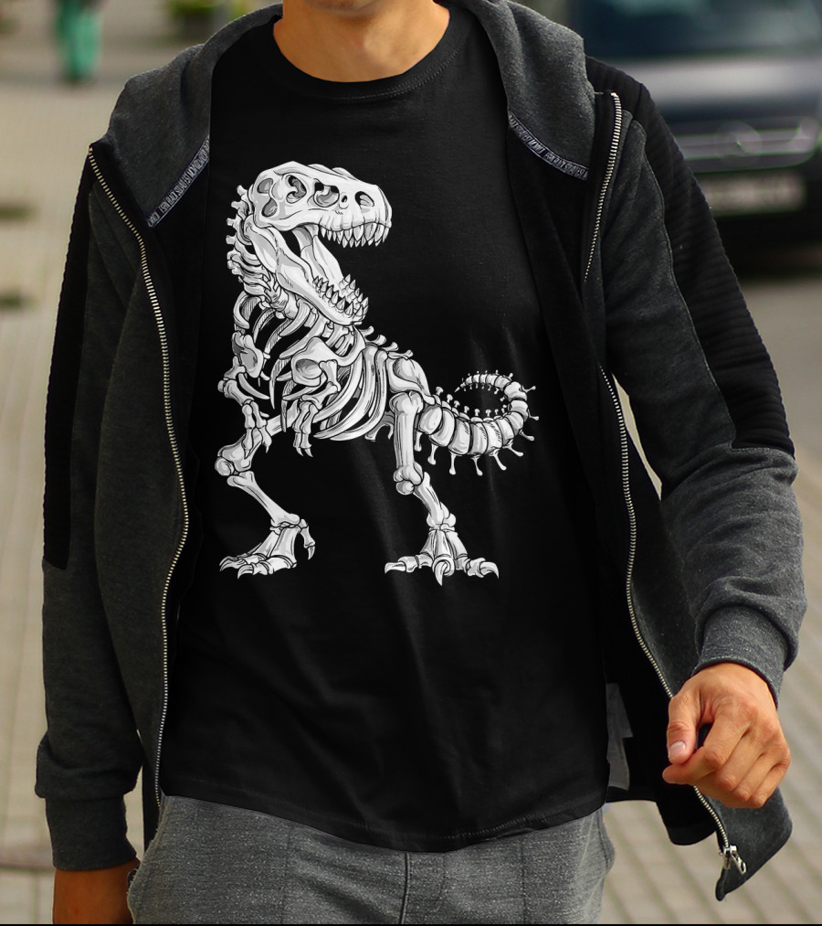 Halloween Dinosaur Skeleton T-Shirt