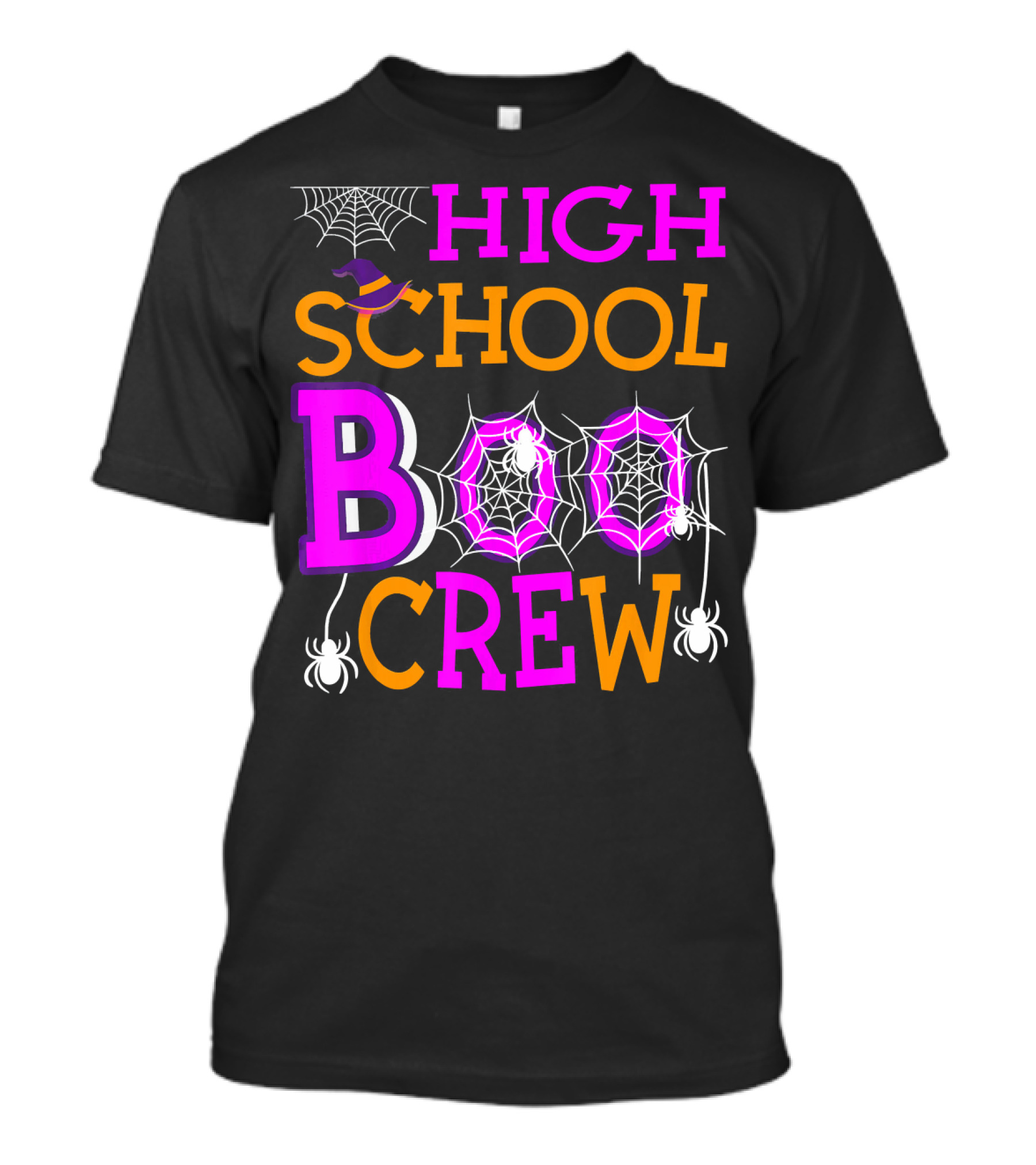 High School Boo Crew Spider Web Halloween Teacher T-Shirt