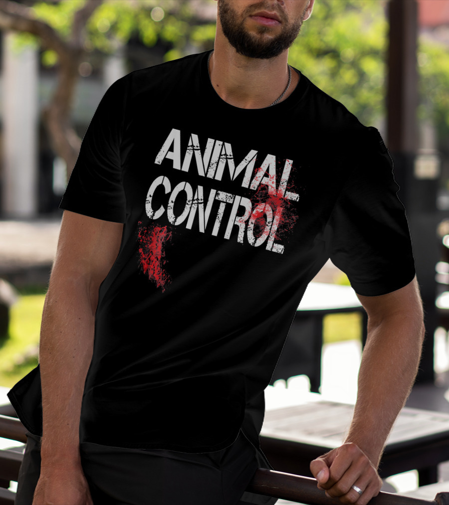 ANIMAL CONTROL Red Paint Splatter T-Shirt
