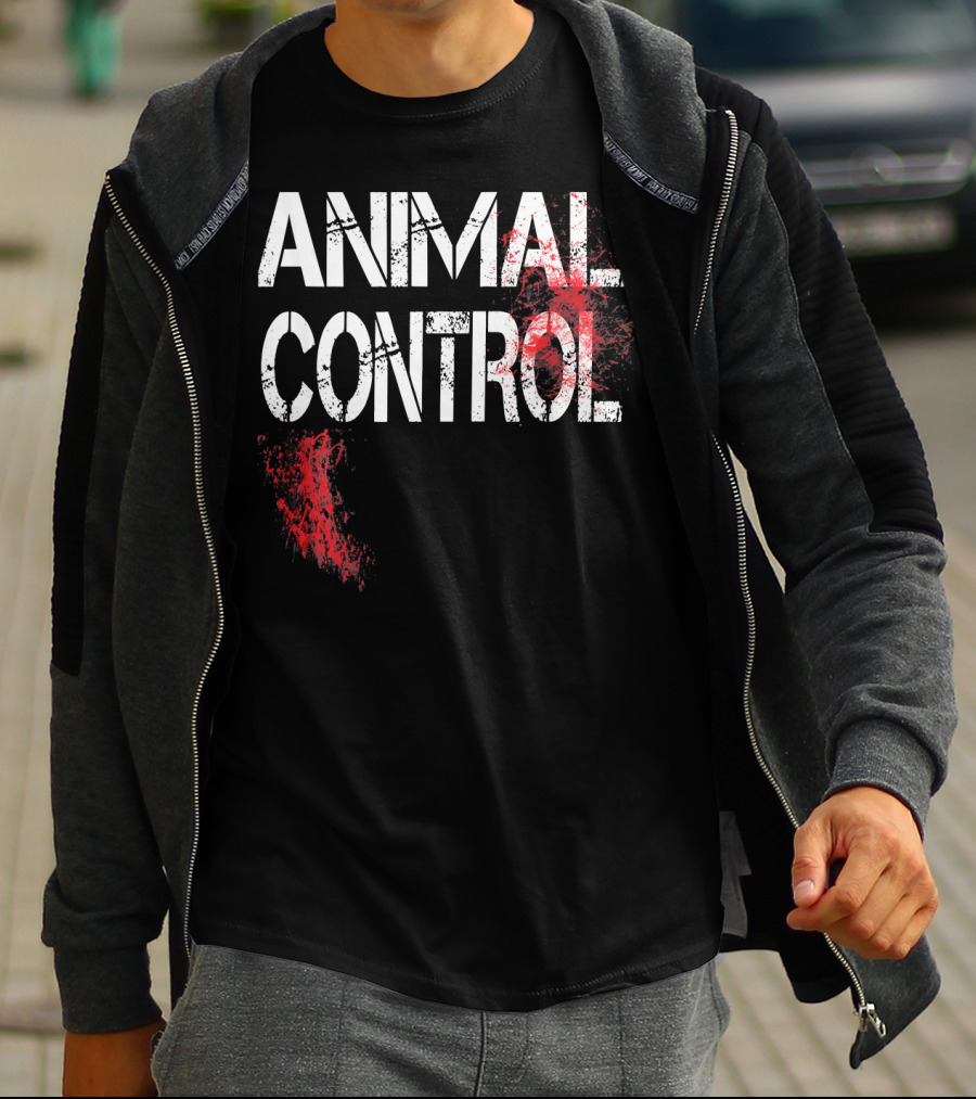 ANIMAL CONTROL Red Paint Splatter T-Shirt