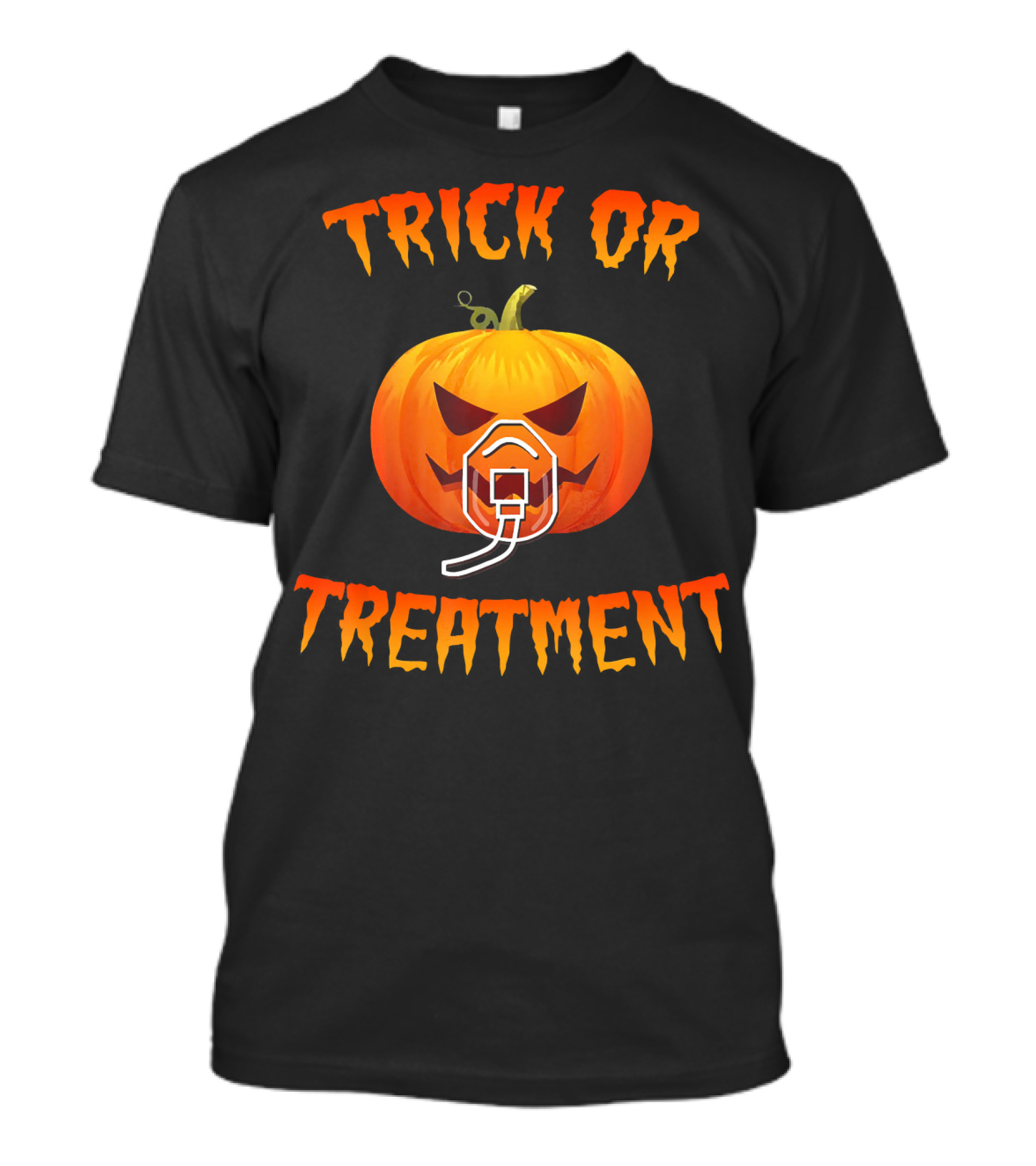 Trick Or Treatment Halloween Respiratory Therapist Pumpkin T-Shirt