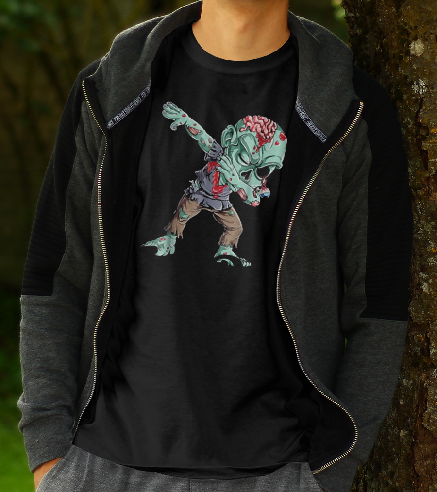 Dabbing Zombie Creepy Halloween Monster Dance T-Shirt