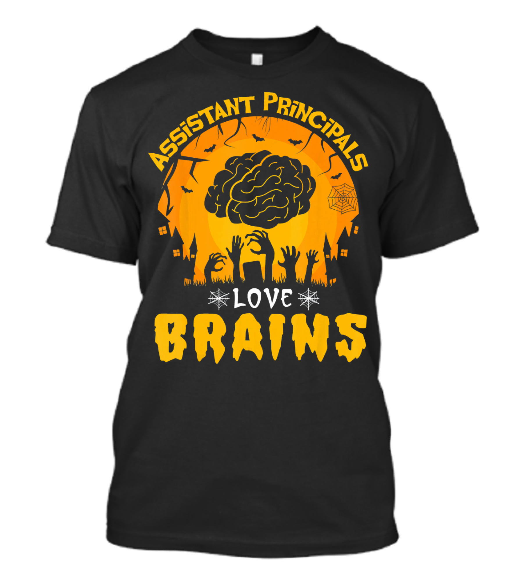 Assistant Principals Love Brains Halloween Zombie T-Shirt