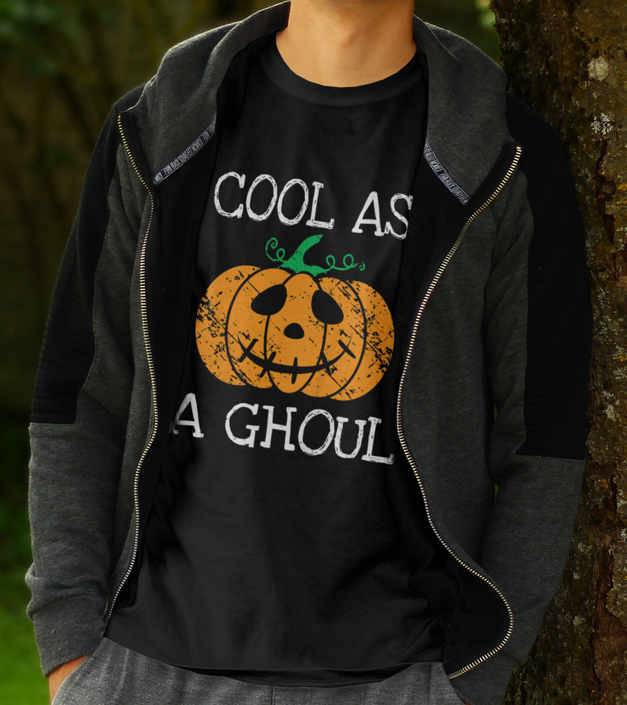 Cool As A Ghoul Kids Cute Pumpkin T-Shirt