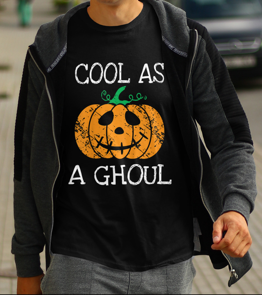 Cool As A Ghoul Kids Cute Pumpkin T-Shirt