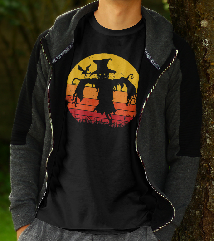 Vintage Scarecrow Retro Sunset T-Shirt