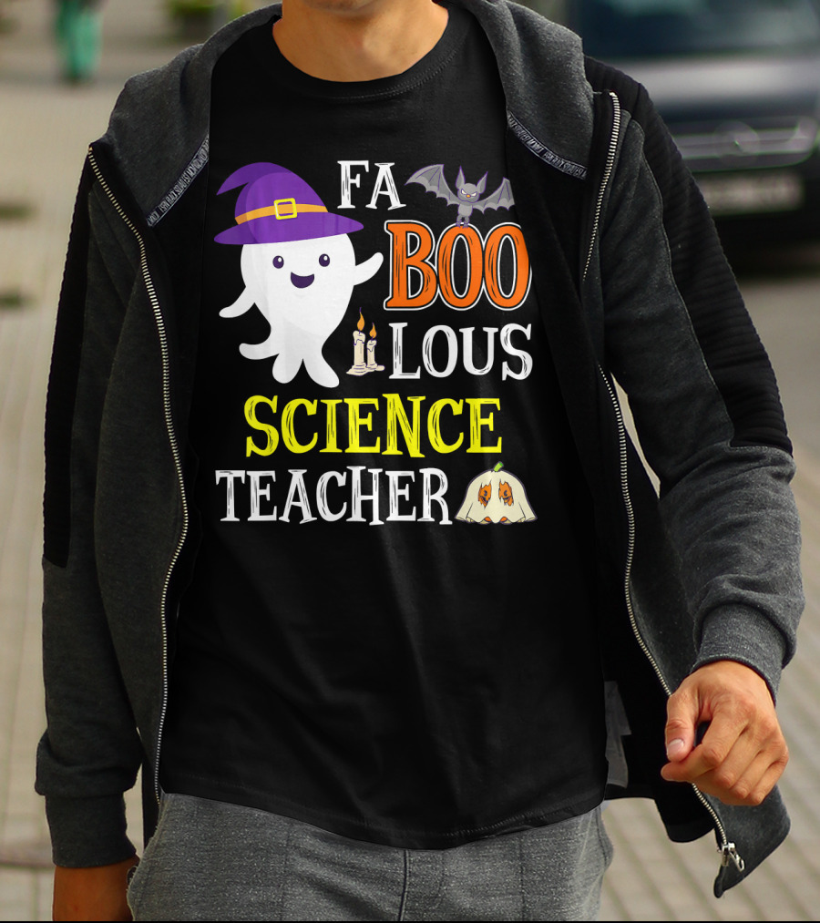 FaBOOlous Science Teacher Ghost Halloween T-Shirt