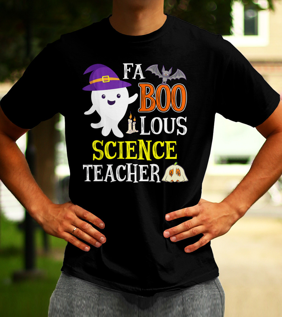 FaBOOlous Science Teacher Ghost Halloween T-Shirt