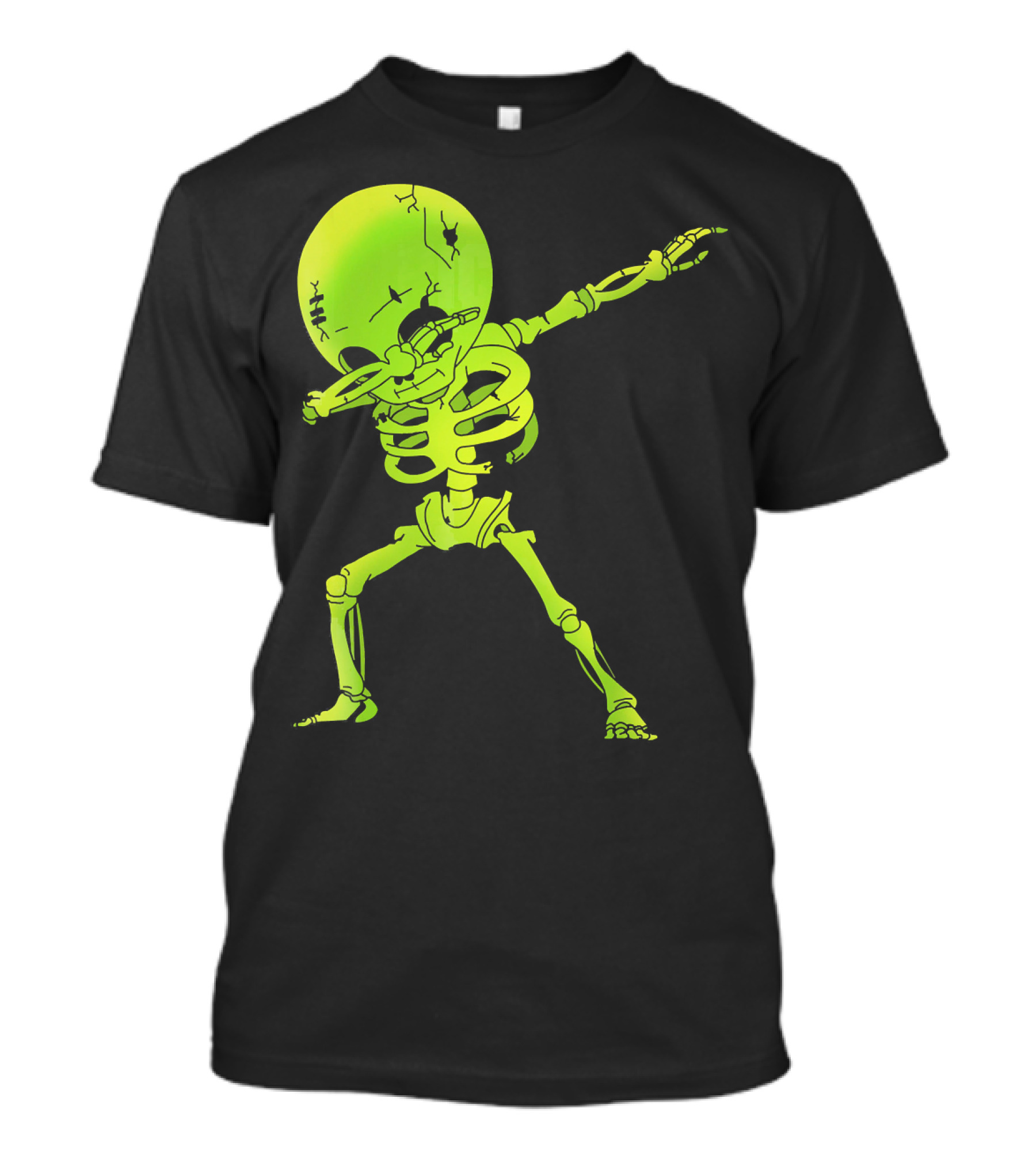 Skeleton Dabbing Zombie Halloween Moon T-Shirt