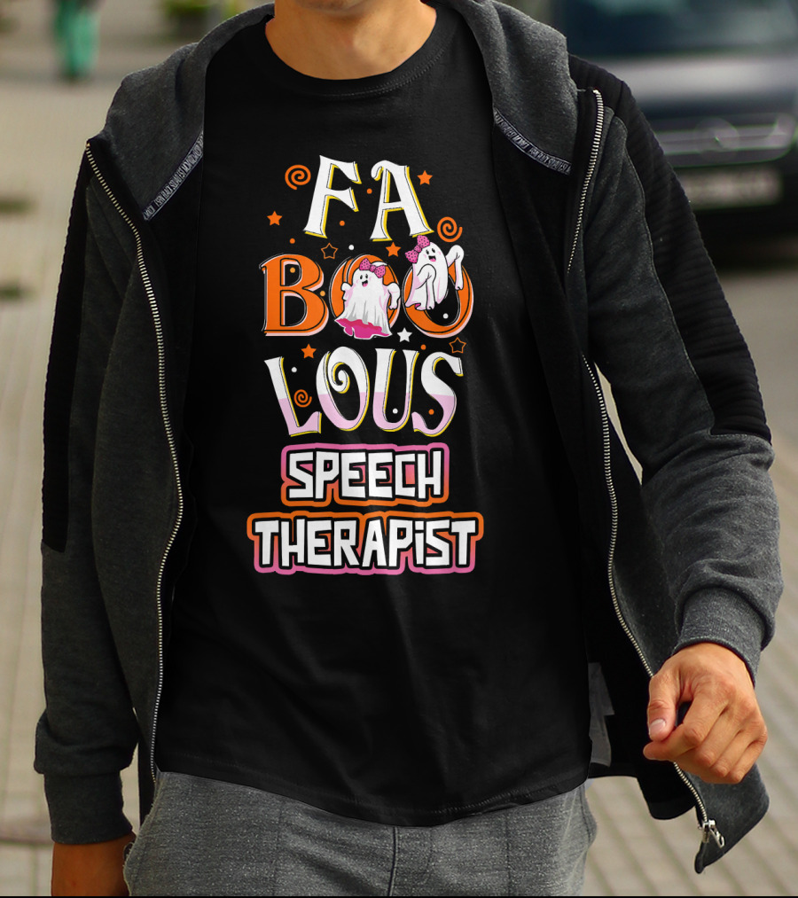 FA BOO Lous Speech Therapist Cute Ghosts T-Shirt