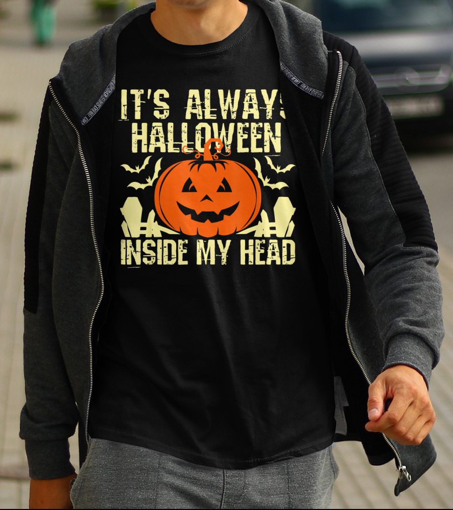 It's Always Halloween Inside My Head Pumpkin T-Shirt