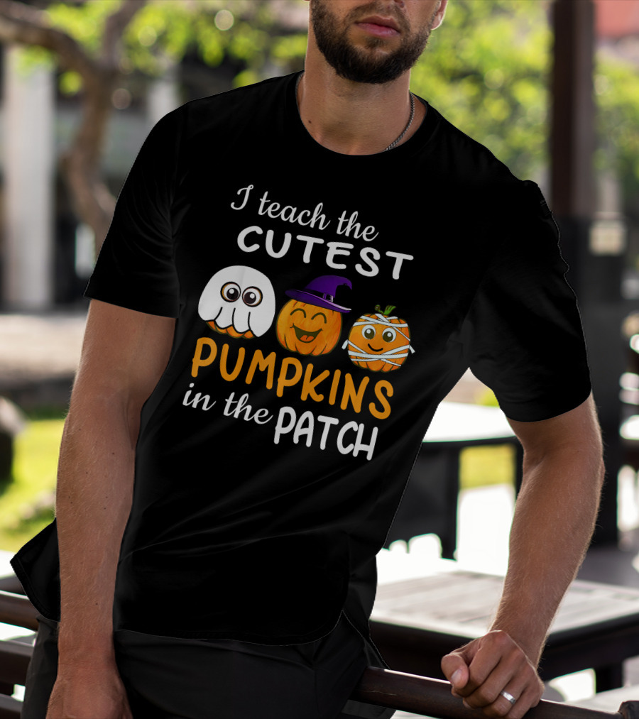I Teach The Cutest Pumpkins In The Patch Ghost Witch Mummy T-Shirt