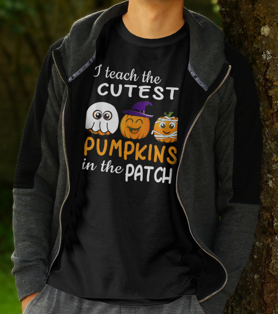 I Teach The Cutest Pumpkins In The Patch Ghost Witch Mummy T-Shirt