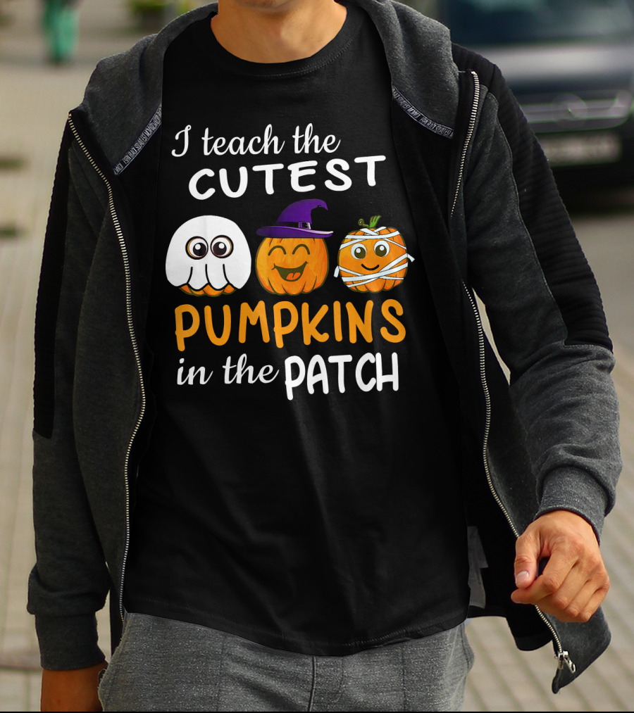 I Teach The Cutest Pumpkins In The Patch Ghost Witch Mummy T-Shirt