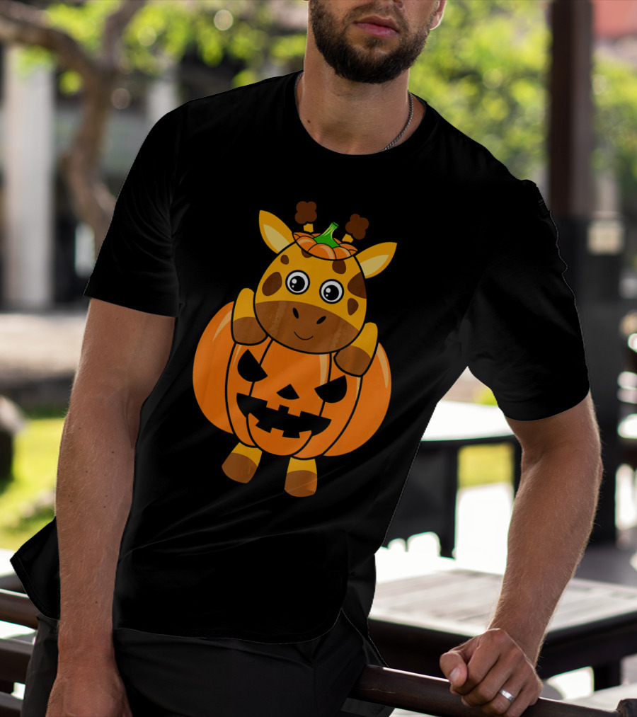 Adorable Giraffe Pumpkin Halloween Costume Body T-Shirt