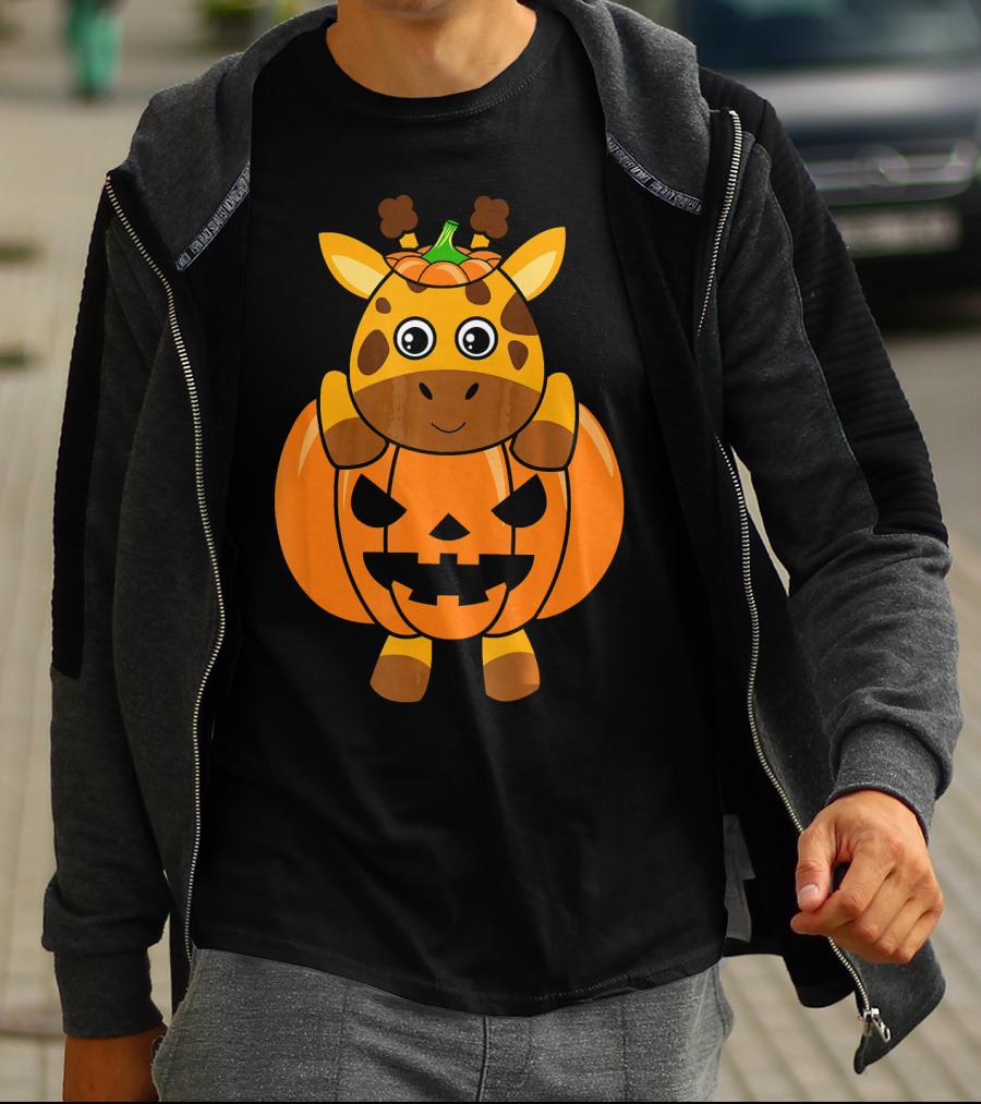 Adorable Giraffe Pumpkin Halloween Costume Body T-Shirt