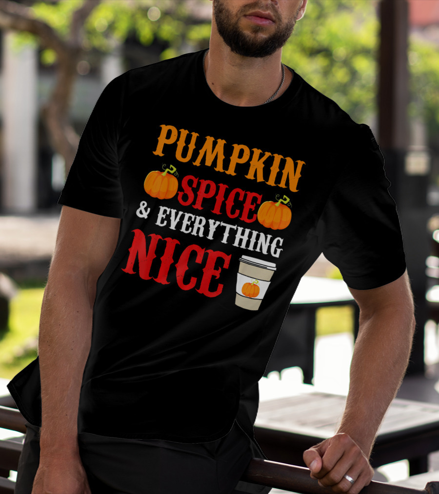 Pumpkin Spice And Everything Nice Coffee Halloween Costume T-Shirt