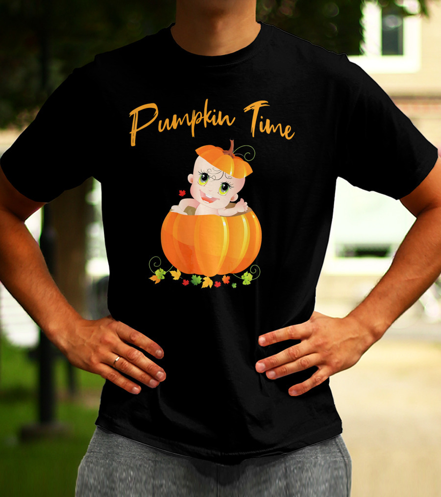 Pumpkin Time Baby Halloween Pumpkin T-Shirt