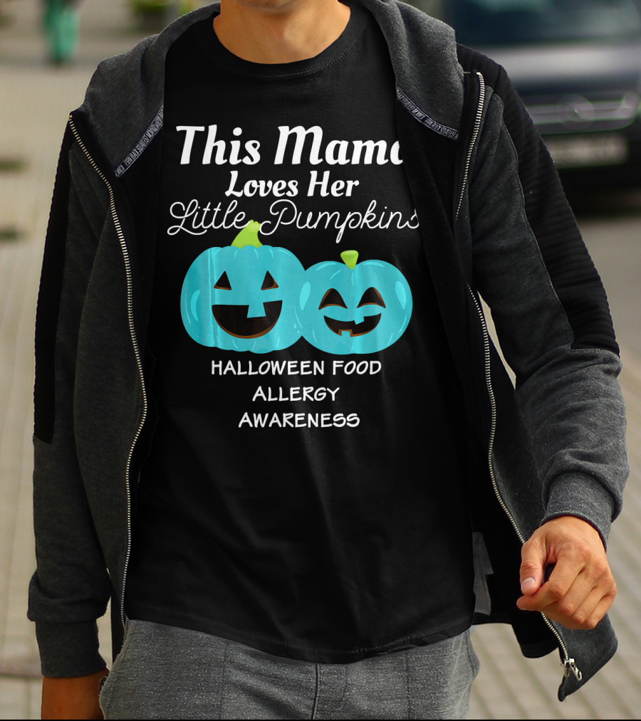This Mama Loves Her Little Pumpkins Halloween Food Allergy Awareness T-Shirt