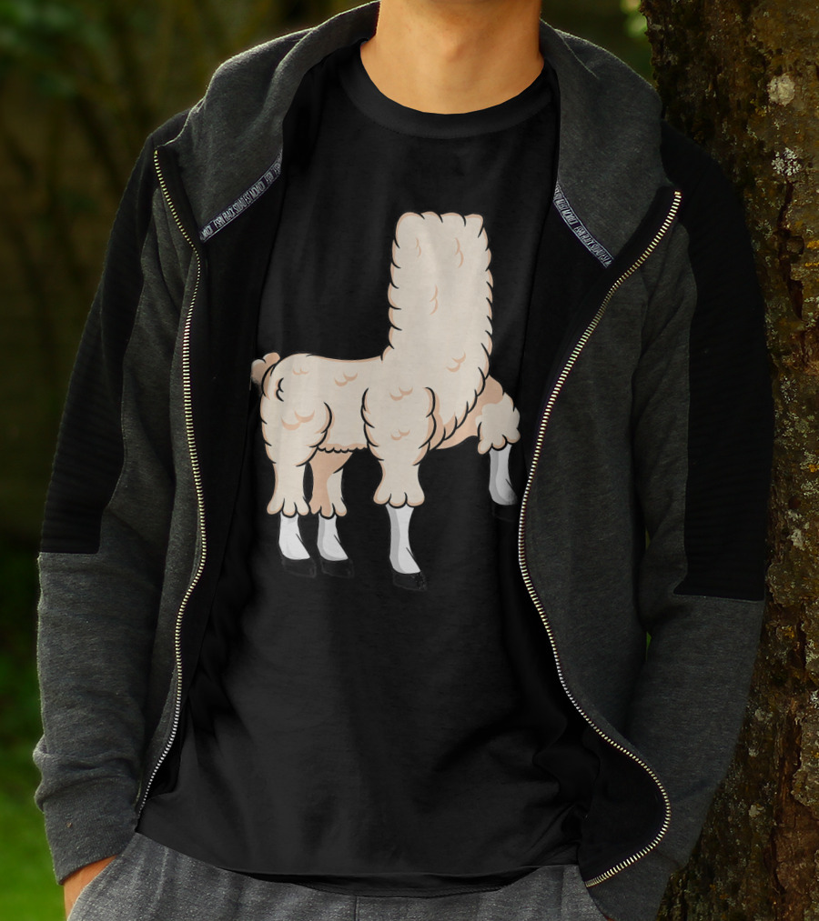 Llama Costume Halloween Easy Cosplay Headless T-Shirt