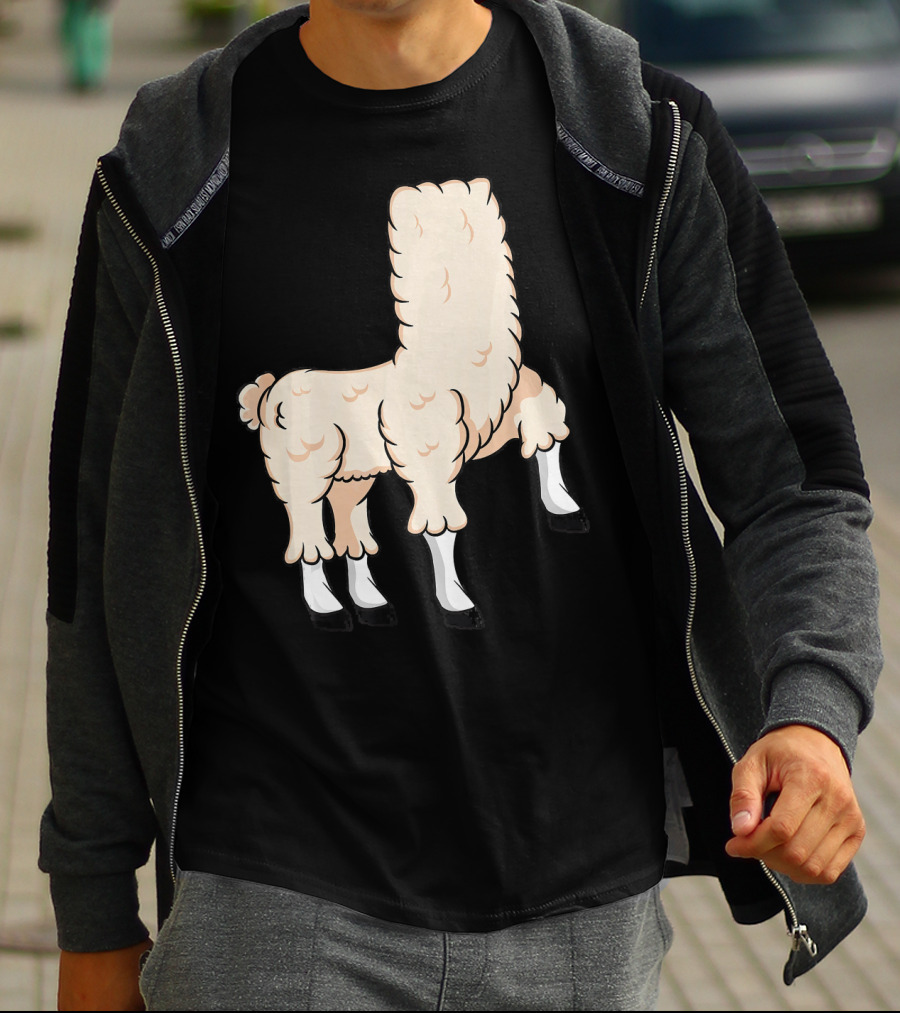 Llama Costume Halloween Easy Cosplay Headless T-Shirt