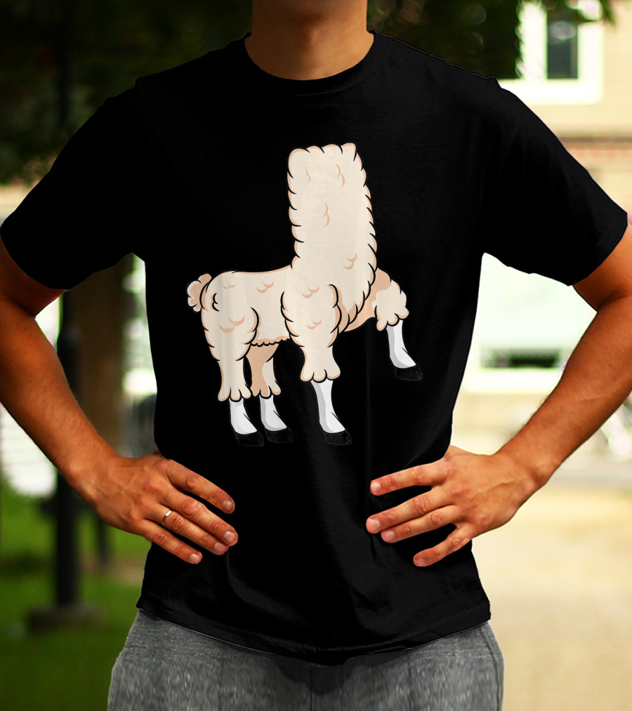 Llama Costume Halloween Easy Cosplay Headless T-Shirt