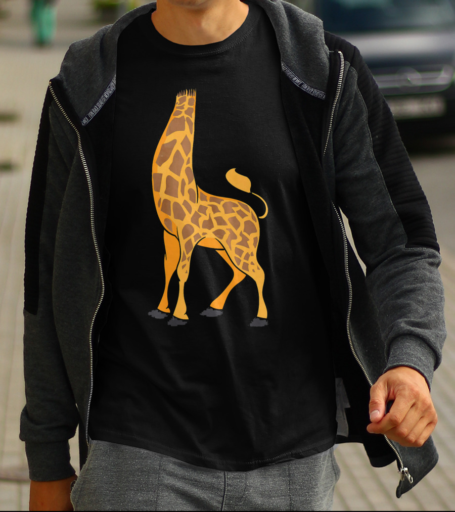 Giraffe In The Style Of A Dinosaur At The Tail End T-Shirt