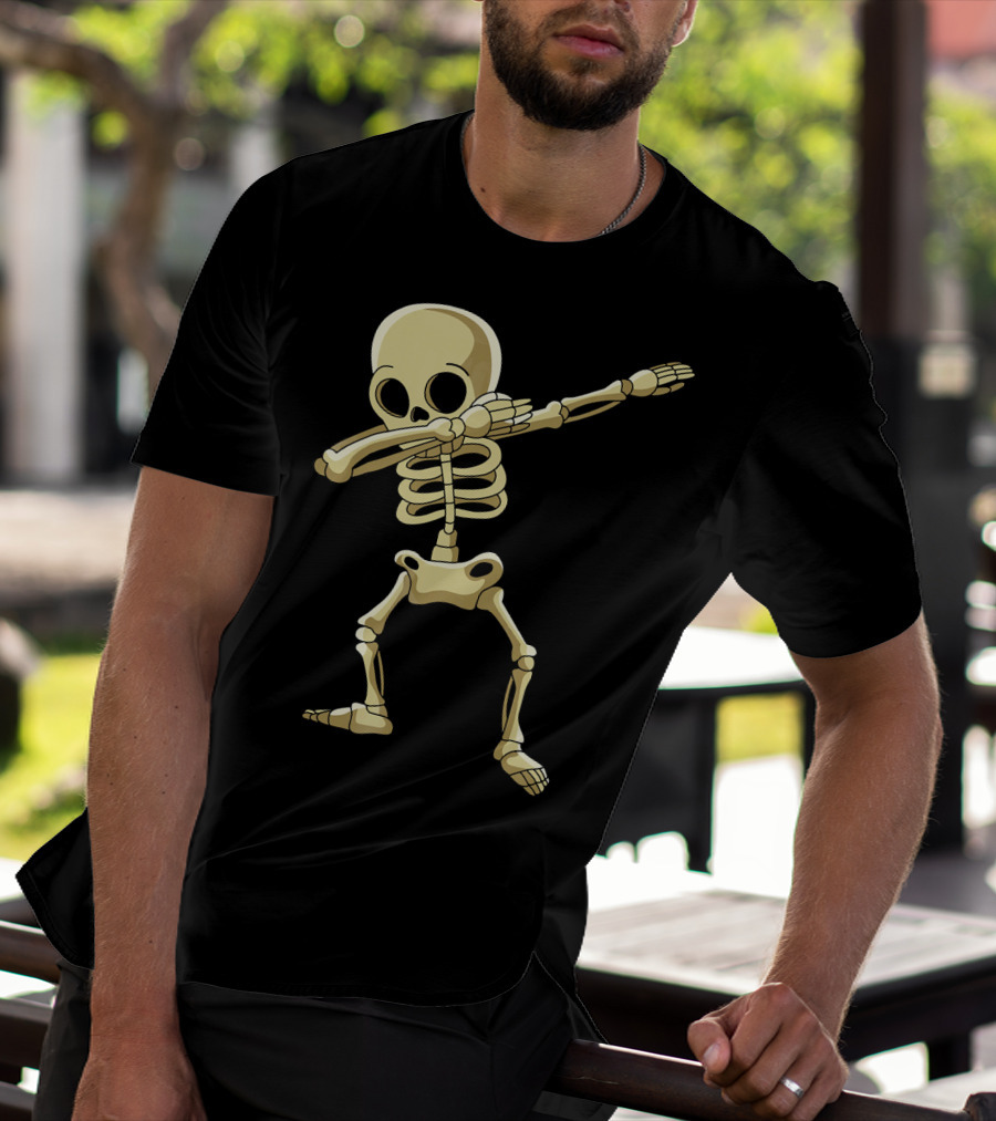 Kids Skeleton Dabbing Pose T-Shirt